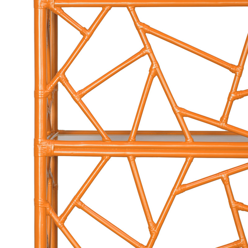 Tiffany 72"H x 36"W Etagere Bookcase, Citrus Orange