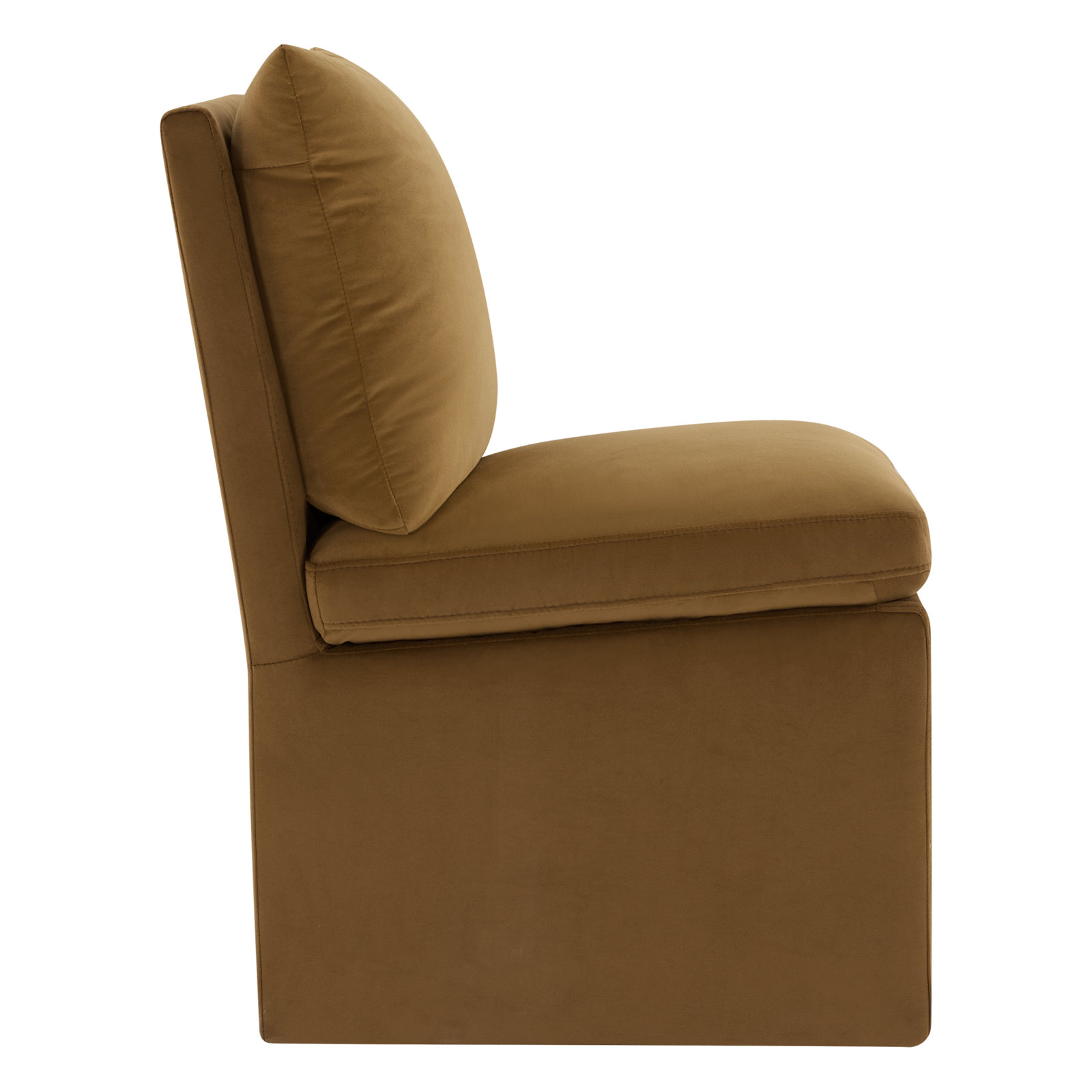 Alayaa Linen Dining Chair, Soren Ochre Velvet