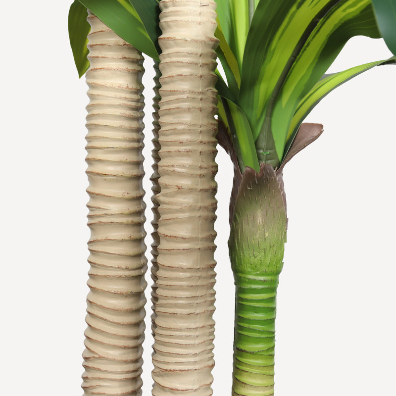 Arbre de Dracaena artificiel 6 pi, plante d'intérieur artificielle avec pot pour la décoration intérieure, 72 po x 33 po