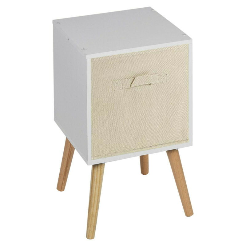 Obannon 51 cm H x 30 cm W Cube Bookcase, White/Beige/Pine