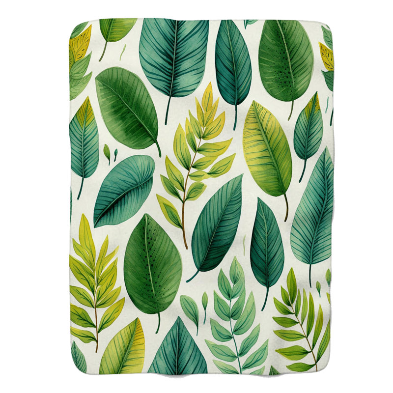 Lush Greens - 1 pièce Sherpa Premium, Lit simple