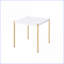 Blanc et blanc Table basse dorée moderne pour le salon Glam - Pieds tubulaires en métal, polyvalents et amp; Assemblage facile