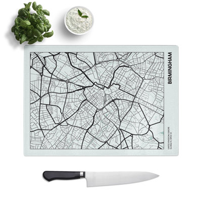 Map Birmingham UK Chopping Board