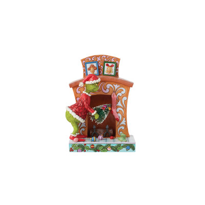 Dr. Seuss the Grinch Jim Shore Grinch Grinch Pushing Tree Up Figurine 7.48in