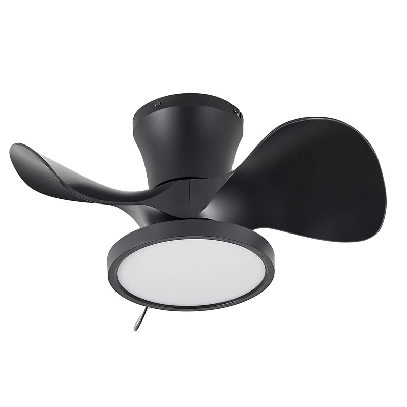 Ventilateur de plafond 22 pouces avec lumière et télécommande, Noir, noir, noir, noir