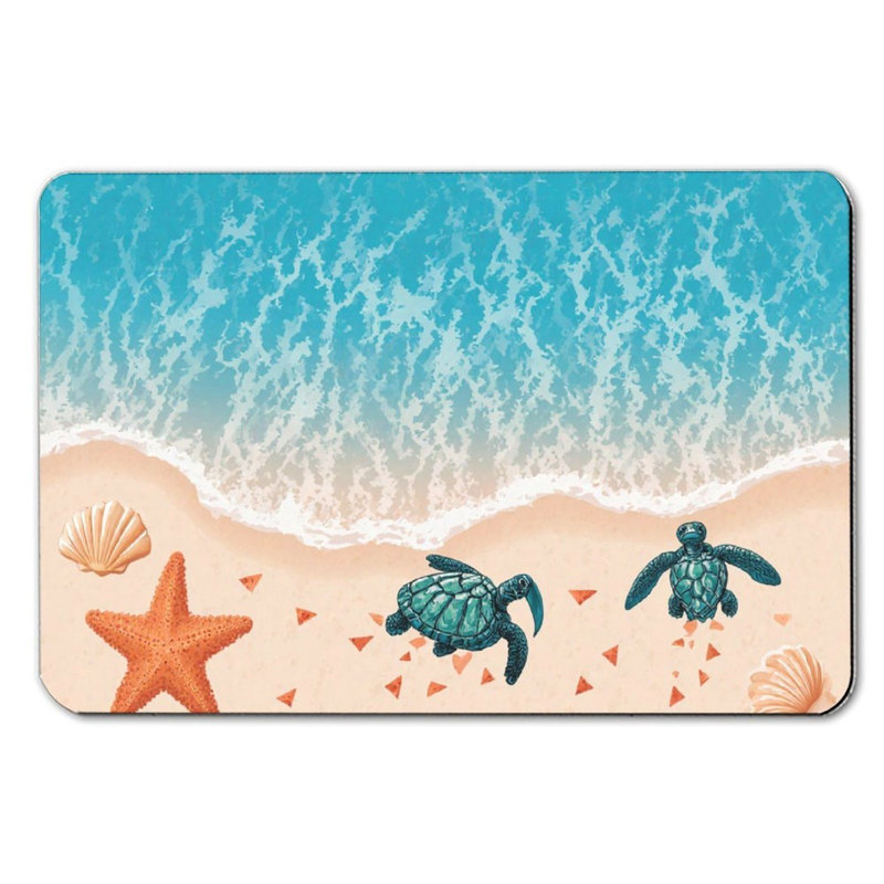 Tapis de bain Turtle Beach Shell Scène pour salle de bain, l 16 x 24