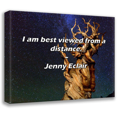 Artsy Quote "I am best viewed from a distance." By Jenny Eclair Gallery Wrapped Canvas