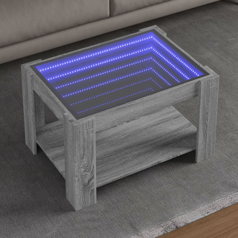 Dalvin Coffee Table with Storage, 45cm H x 73cm L x 53cm W, Grey Sonoma