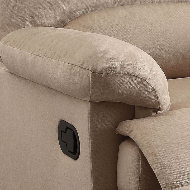 Fauteuil inclinable avec accoudoirs coussinés, Beige