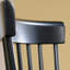 Fauteuil à dossier style fuseau de 2, composition en bois d'ingénierie, 32,52 lb, 19,79 po de largeur, 20,91 de profondeur et deux finitions noires pour la salle à manger, construction solide,