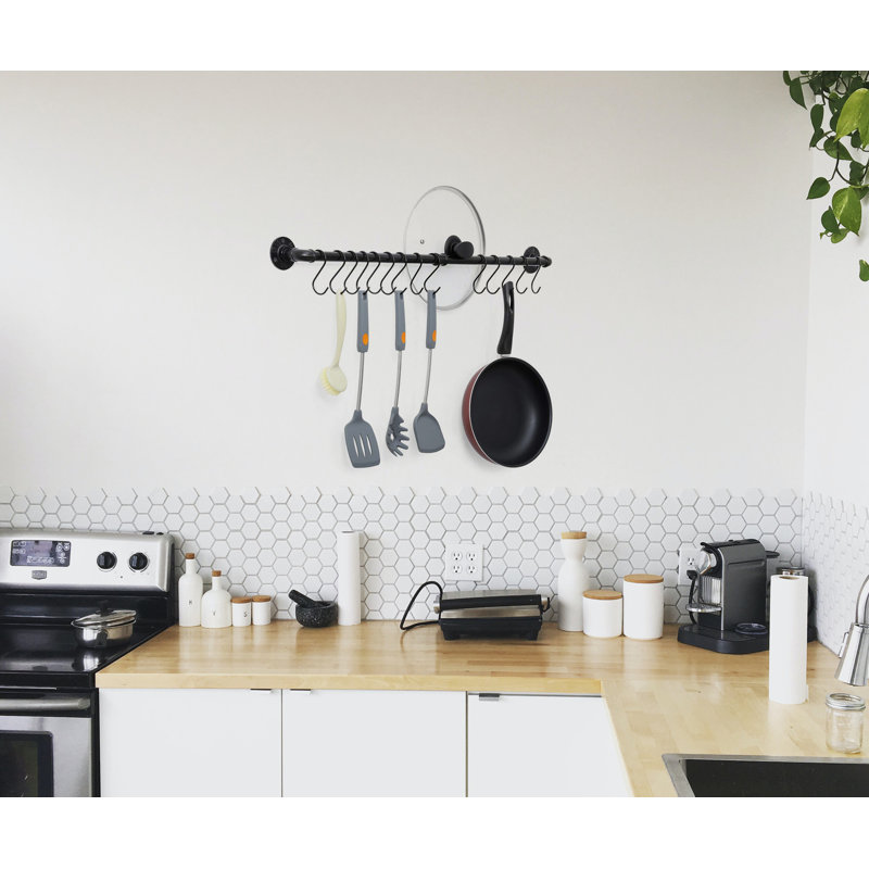 Metal Straight Wall Mounted Pot Rack