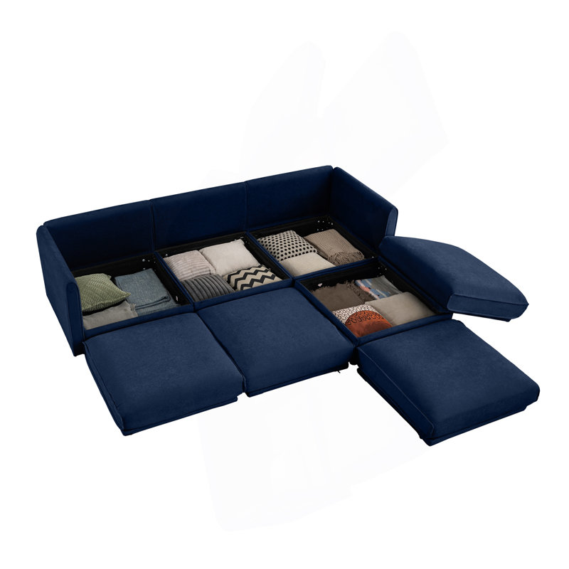 Canapé ergonomique confortable avec rangement dissimulé pour le salon