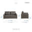 Ensemble de salon en microfibre 2 pièces Occeus-1391420186