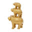 Sculpture éléphant Roxana en résine dorée, H 17,60 po x L 10,70 po x l 6,30 po-1130577218-1130577221