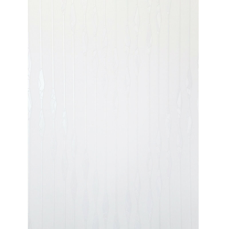 Rouleau de papier peint texturé blanc à chevrons Caziyah