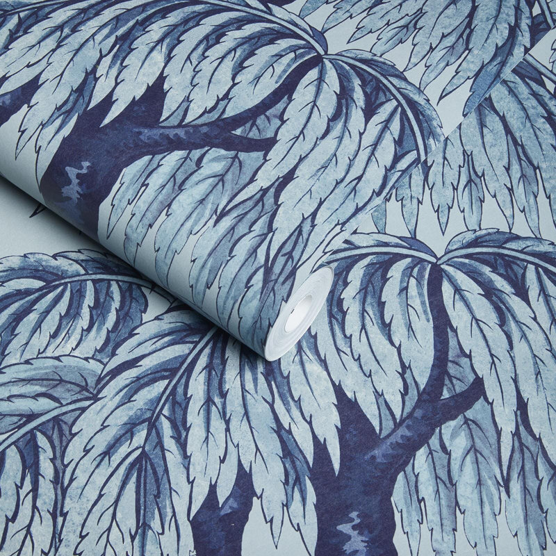 Babylon 9.84' L x 70.8" W Wallpaper Roll, Celestial Blue