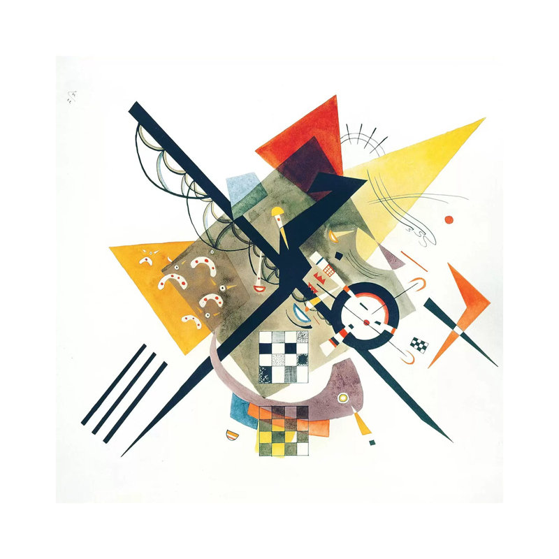 «Study For on White II, 1922» par Wassily Kandinsky - reproduction d'art, Toile tendue, Pas de tapis
