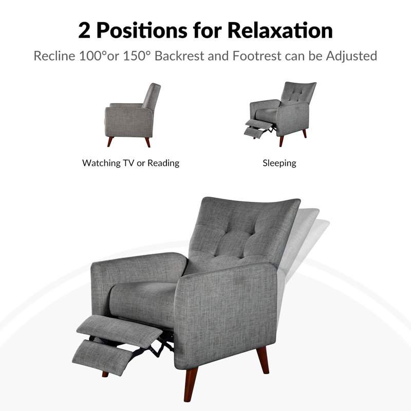 Fauteuil inclinable manuel de 27,2 po Berlena, Gris