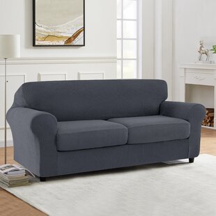Ultimate Stretch Suede Box Cushion Loveseat Slipcover Sure Fit