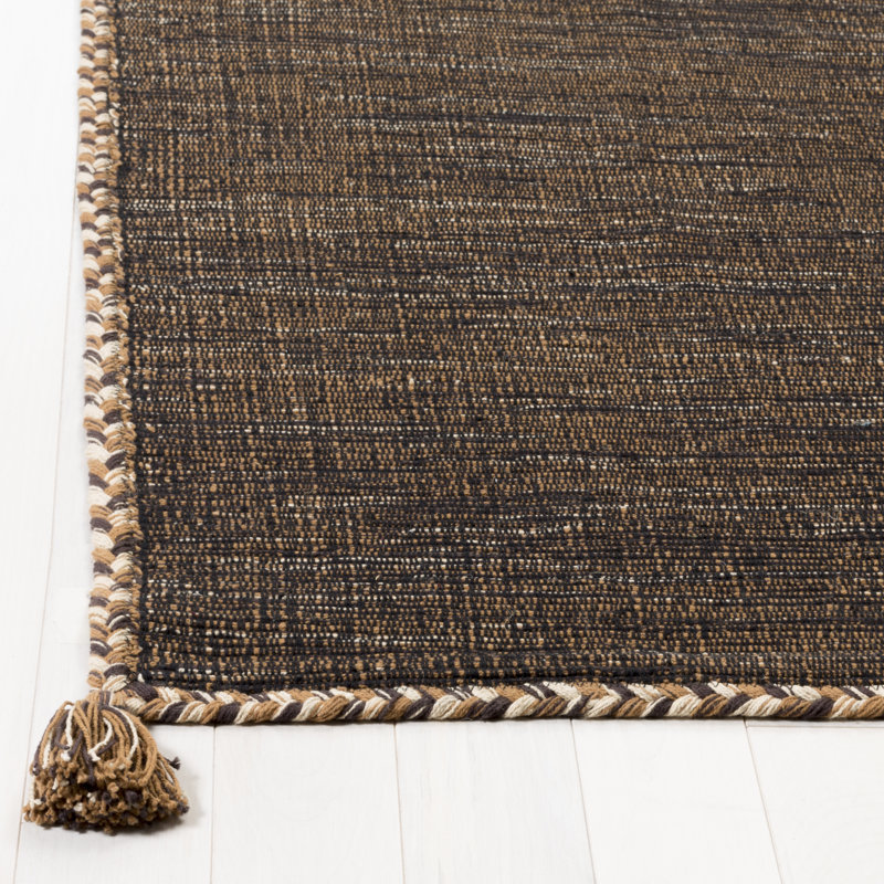 Tapis en coton tissé à la main Amaral, Rectangle 5 pi x 8 pi