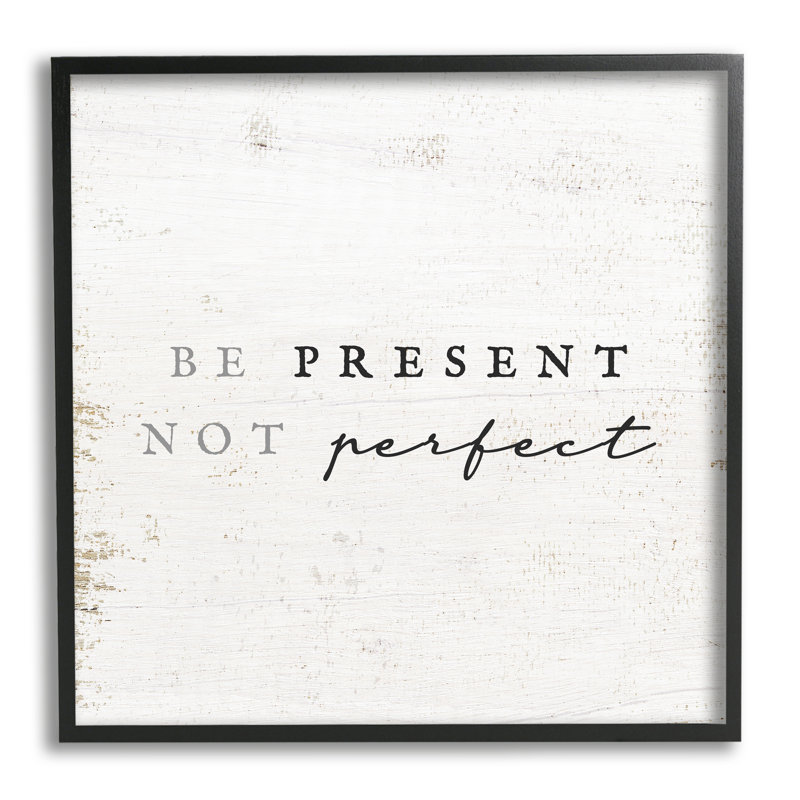 «Rustic présente pas parfait», estampe numérique par Lil 'Rue, Giclée encadrée noir minuit, H 17 po x l 17 po x P 1,5 po