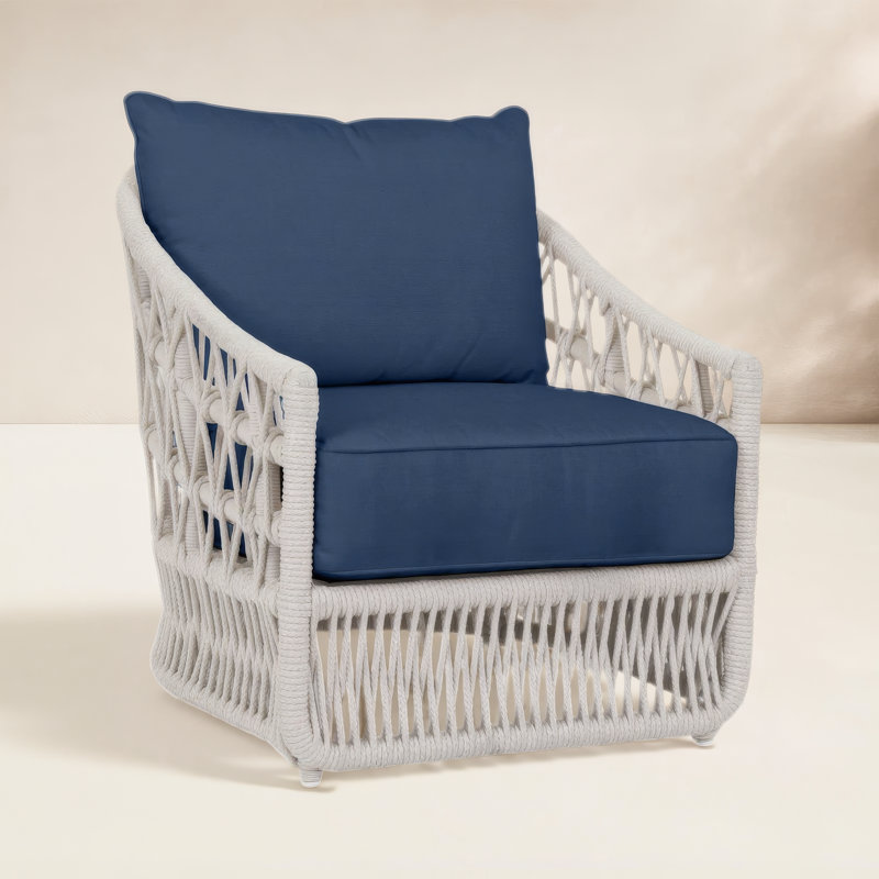 Lucan Patio Chair with Sunbrella Cushions, Echo Midnight Sunbrella®