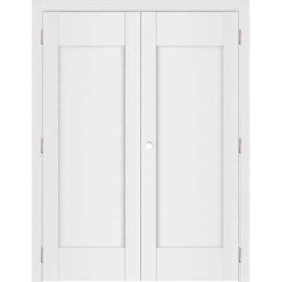 Stile 012 Pre-Hung Soft White Laminated Modern Interior Double Door