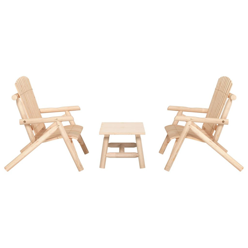Solid Wood 4 - Person Seating Group, Natural