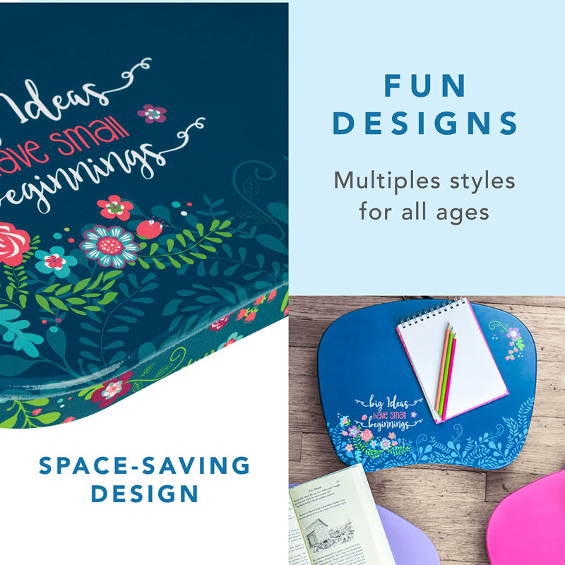 Big Ideas Floral PVC Lap Desk with Microbead Cushion