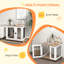 Cage pour chien, chenil pour table d'appoint, table de bout avec porte verrouillable pour petits et moyens chiens