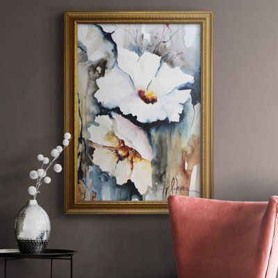 Toile encadrée de qualité supérieure Blooms Aquas II - prête à être accrochée