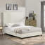 Queen Size Boucle Upholstered Platform Bed