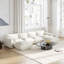 Canapé modulaire rembourré en tissu 4 places avec 2 repose-pieds Cath-682952716