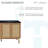 Classe 60" Freestanding Bathroom Vanity in Golden Oak with Black Double Basin Sink Top
