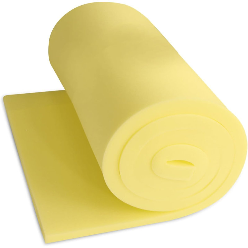 High-Density Foam Cushion Replacement Pad -Custom Cut Foam for Sofa, Dining Chair, Boat & Bay Window, 36"W x 18"D