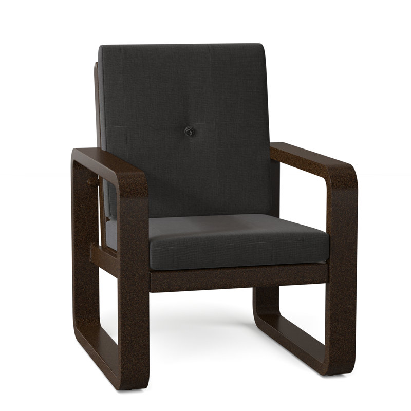Vale Outdoor Dining Armchair, Canvas Bird's Eye Sunbrella® Canvas, Chestnut Brown
