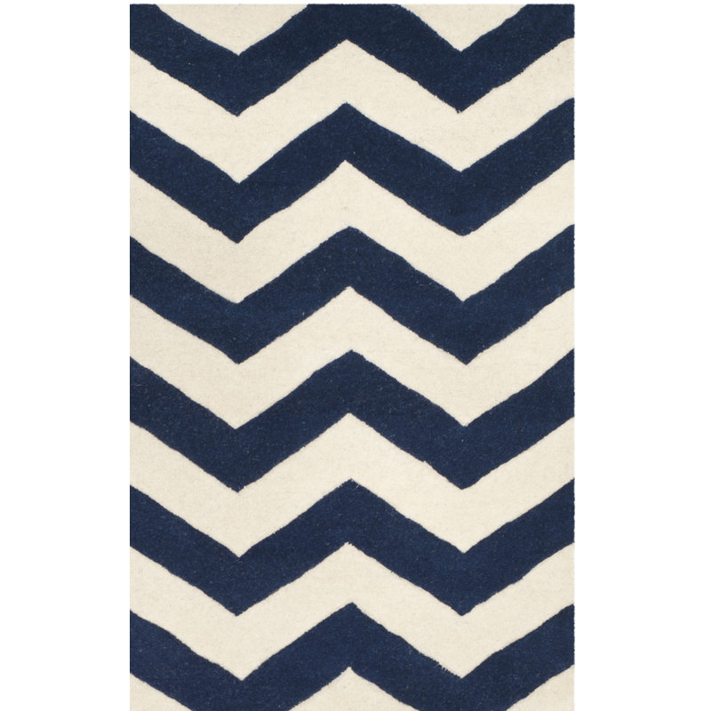Chatham Hand Tufted Wool Chevron Rug, Square 5'