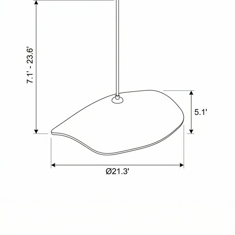 Asymmetrical Sculptural Wave Light Chandelier