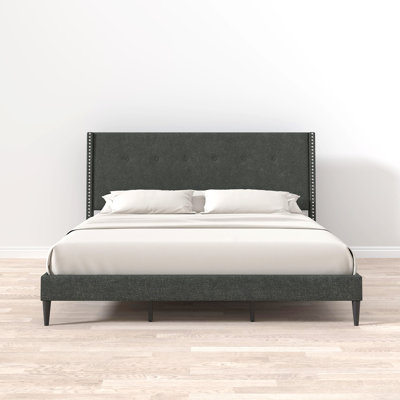 Burchfield Upholstered Wingback Bed