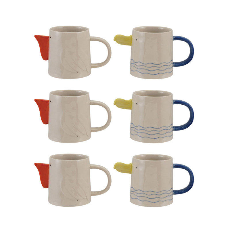Tasses en grès avec bec 3D