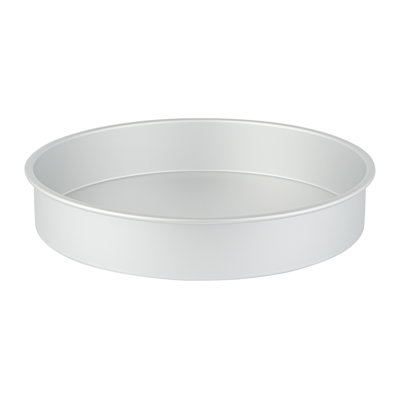 Plat de cuisson à parois droites 16 x 3 pouces, 1 moule à gâteau rond - allant au four, congelable, en aluminium anodisé, résistant aux graisses, pour gâteau d'anniversaire