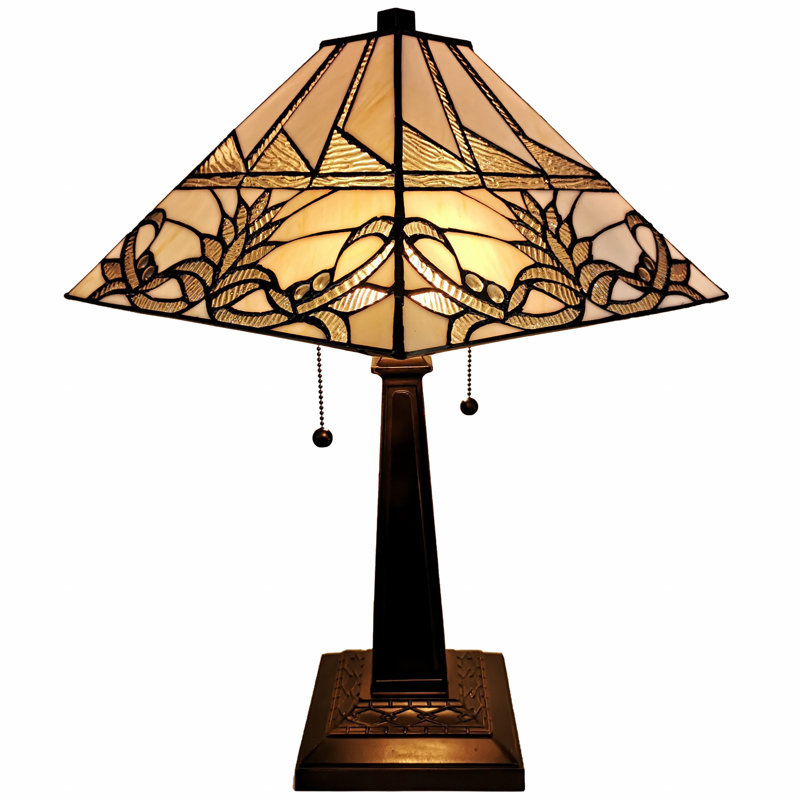 Lampe de table 23 "en verre coloré 23"