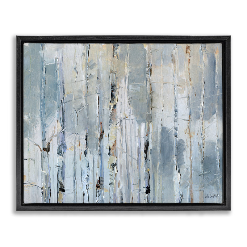 Linear Abstract, 17" H x 21" W, Jet Black Floater Frame