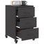  Bedside Cabinet Black 14.2"X15.4"X23.2" Steel