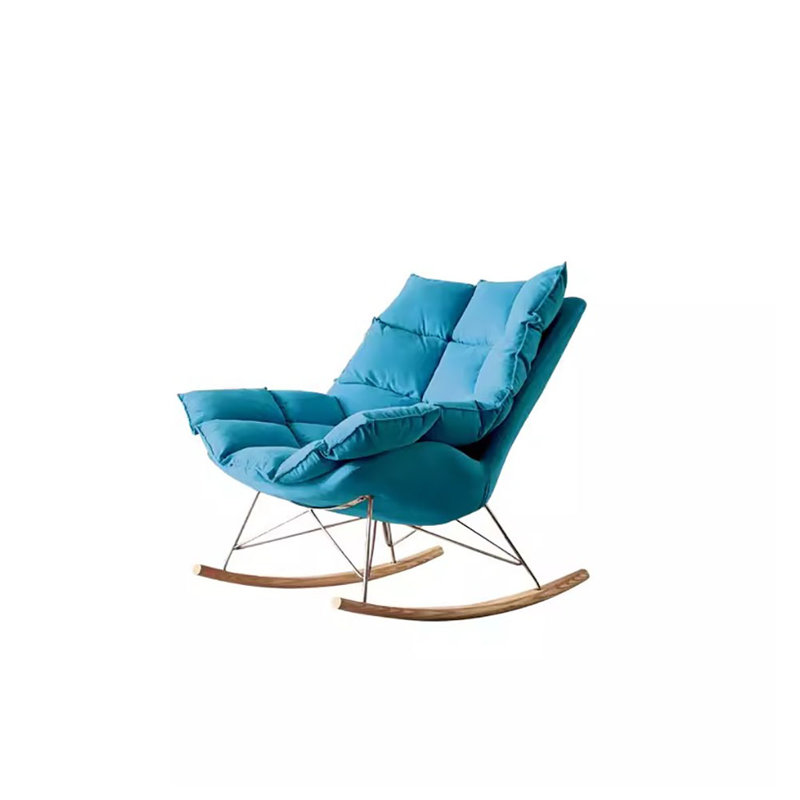 Chaise berçante créative et décontractée, Bleu