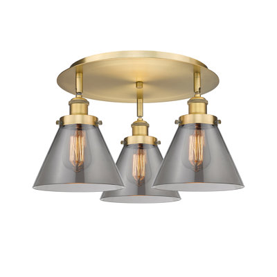 Plafonnier encastré 3 lumières Cone