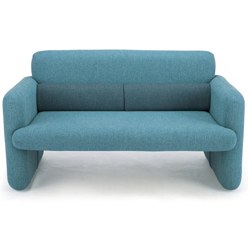 Canapé à accoudoirs arrondis 55 po Napolitano, Bleu