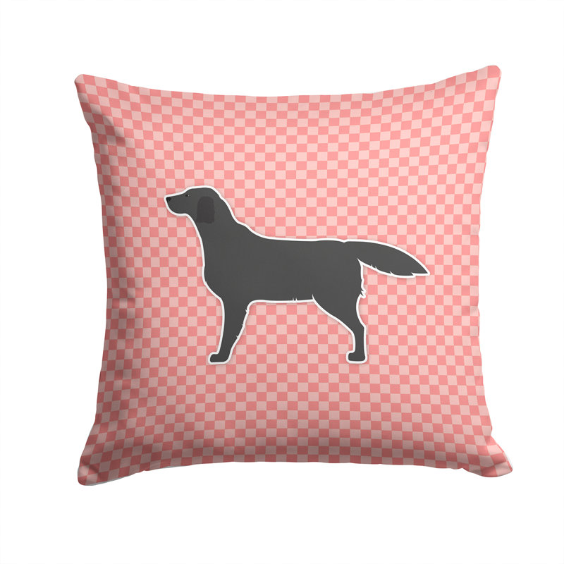 Coussin intérieur/extérieur labrador, H 14 po x l 14 po x P 3 po, Rose