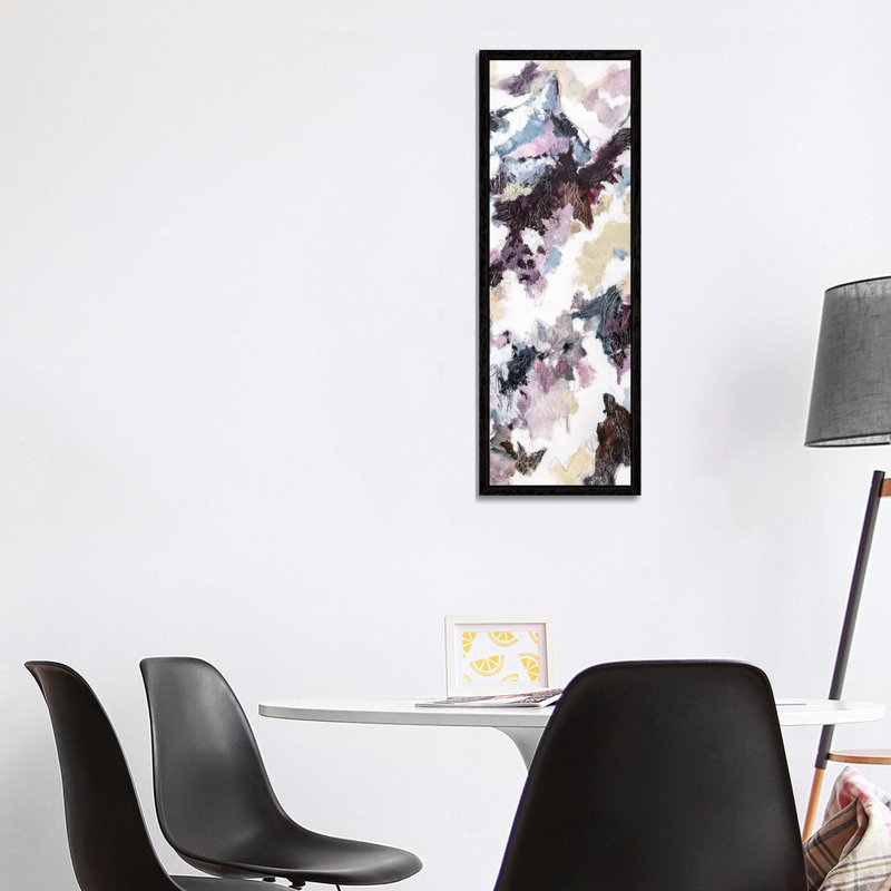 Quiet by Cristina Dalla Valentina - Panoramic Painting on Canvas, 121.92 cm H x 40.64 cm W, Black Framed