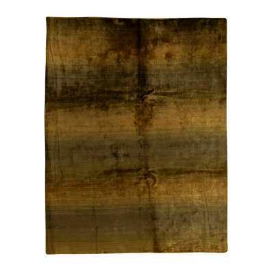 Hand Knotted Wool Striped Area Rug